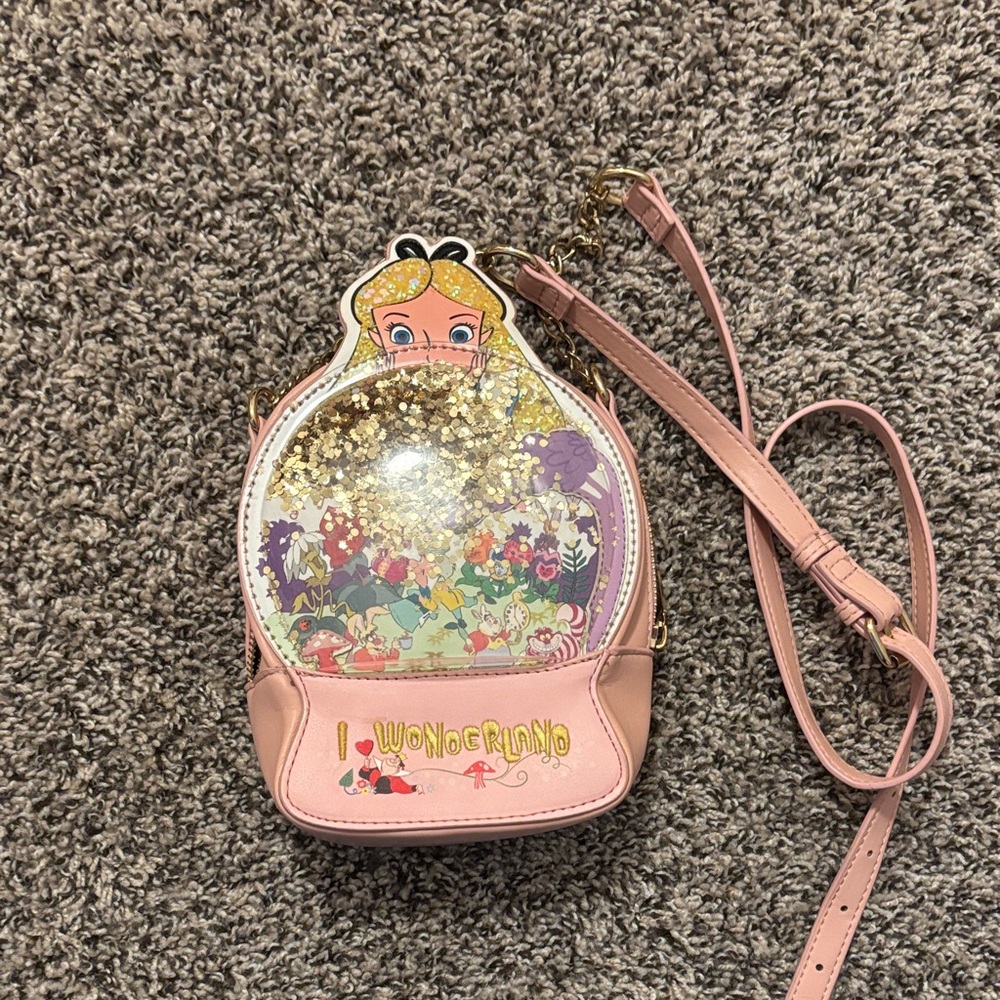 Pink Alice in Wonderland Crossbody Bag